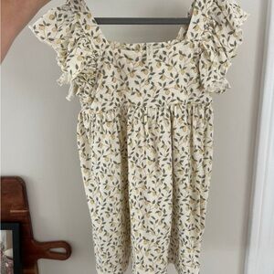 Rylee + Cru Lemon Print Ruffle Dress